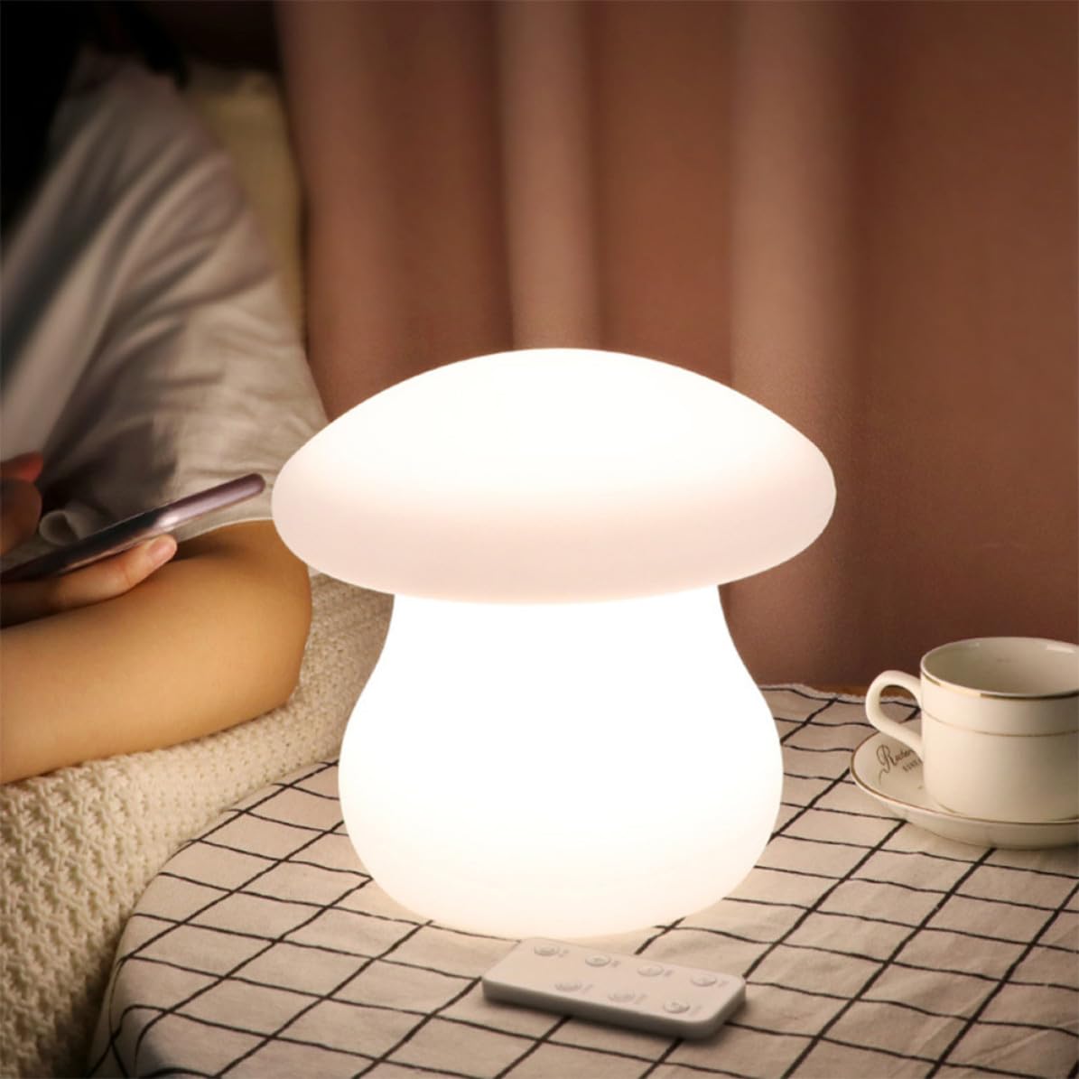 Kichvoe Lampada Fungo Telecomandata USB Ricaricabile per Camera da Letto