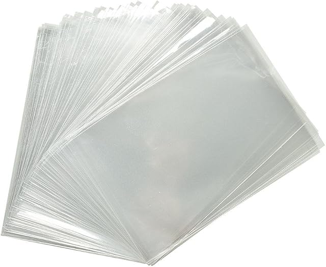 kgpack 100 Pieces Clear Cellophane Bags - 9 x 13 Inches OPP Plastic Bag for Candy, Soap, Cookie, Valentine, Chocolates, Food, Birthday, Wedding, Party, Candy, Cookies, Lollipops, Cupcakes, Gifts
