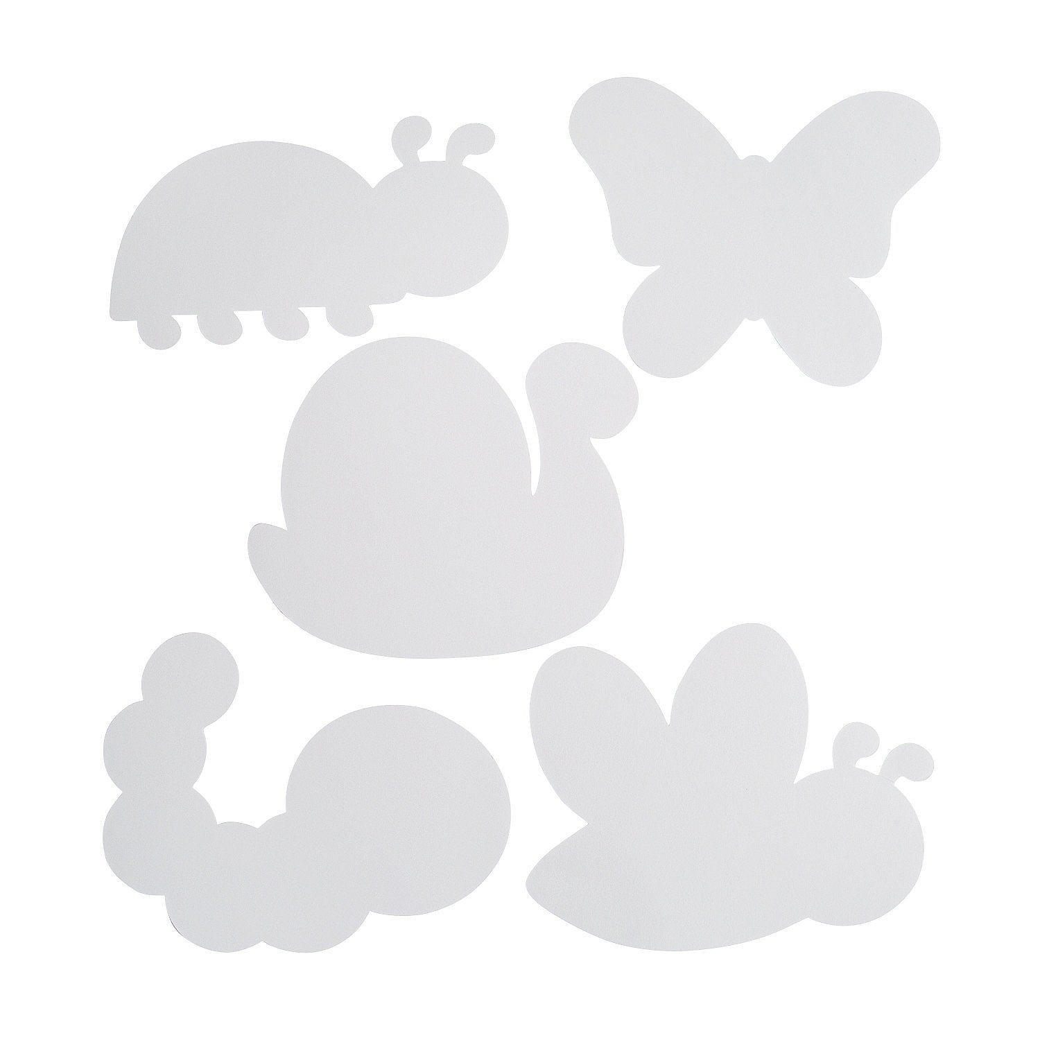 Fun Express Spring Bug Watercolor Shapes - 6" x 5" Assorted DIY Paper Crafts for Kids - Engaging Educational Activities for Creative Learning - 50 Pieces