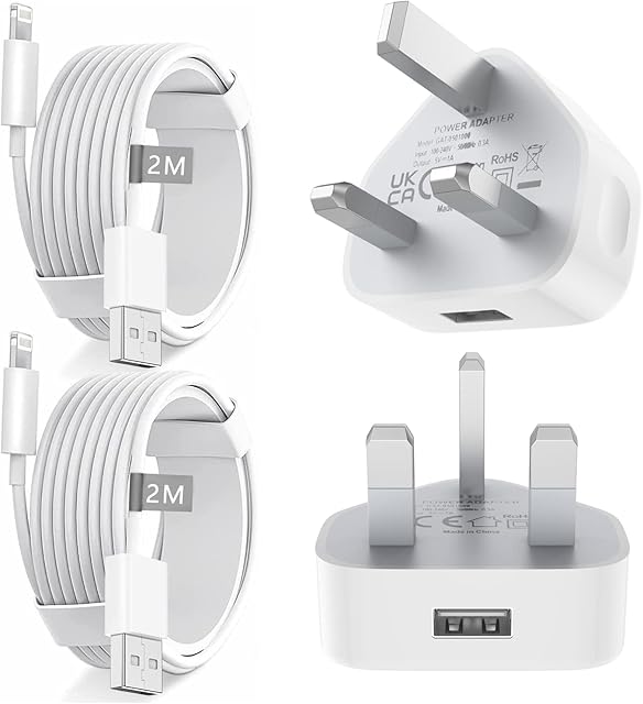 iPhone Charger Cable and Plug[Apple MFi Certified] 2pack iPhone Fast Charger USB Wall Charger Plug Adapter with 2M Lightning to USB cable Compatible iPhone 14/13/12/SE/11/XR/XS Max/X/8 P/iPad