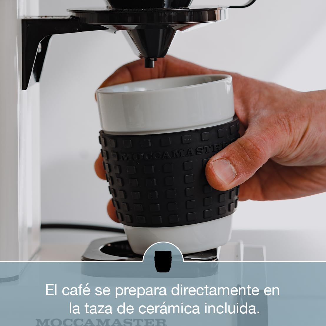 Moccamaster Cup-One, Cafetera de filtro, Taza de café, Off-White, 0.33L