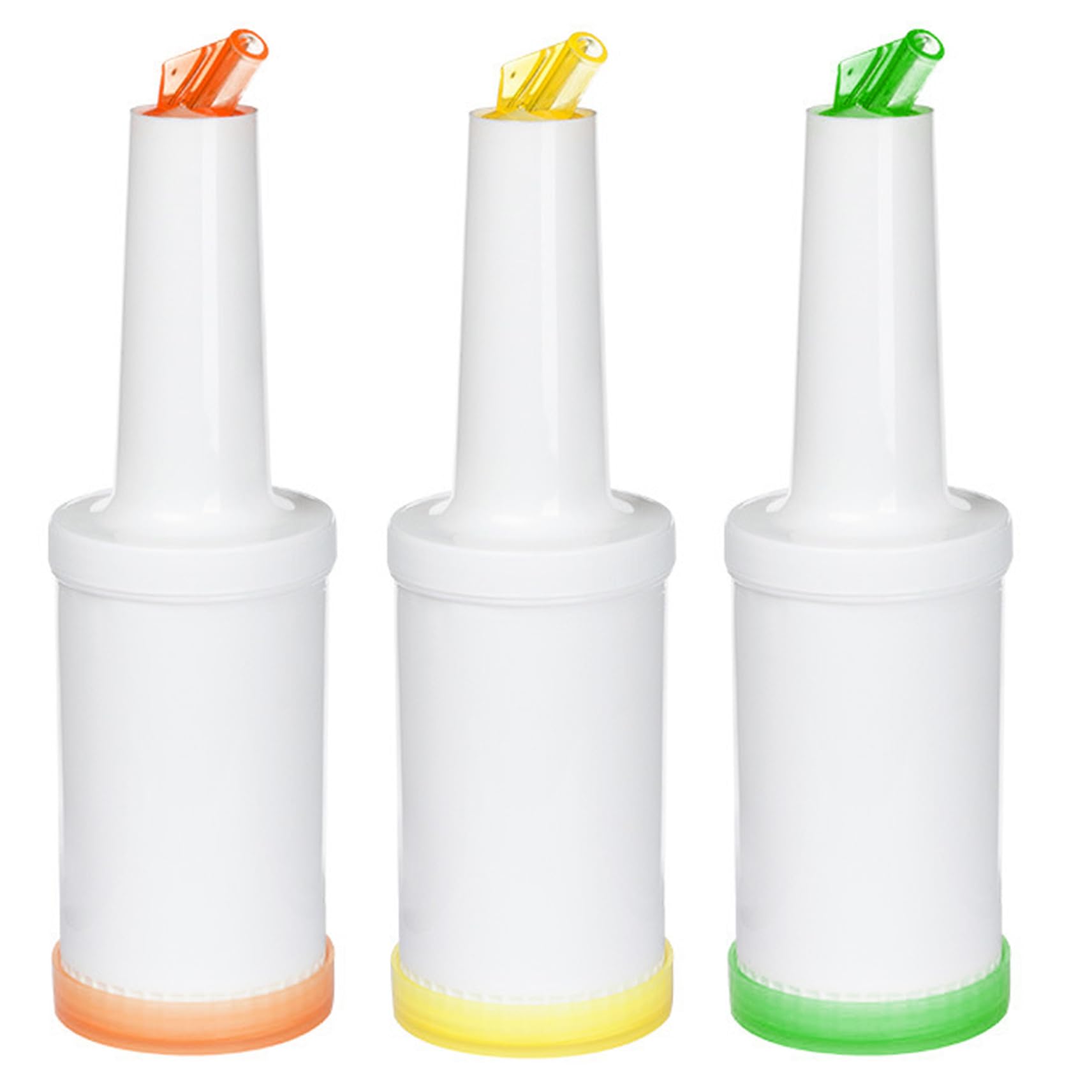 Hbbgdiy 3Pcs Bar Juice Pour Bottles, 1L Large-Capacity Liquor Dispenser, Lightweight Plastic Salad Bar & Cocktail Mixer For Bartending
