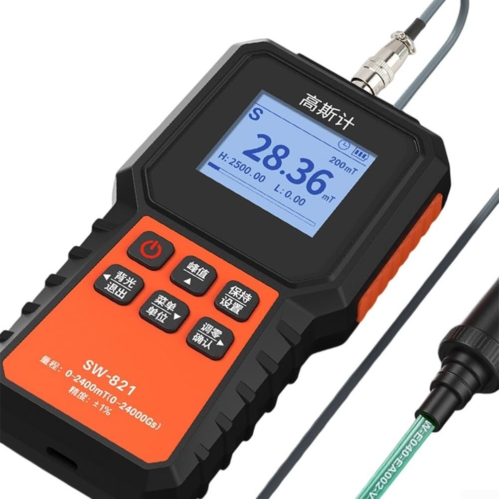 Medidor para gauss SW821 Magnético 2400mT para preciso Medidor(SW-821)