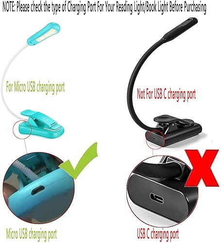 Miniatura 4 de Cable de carga de luz de lectura LED, cable de carga USB compatible con VekkiaTAKKUILEDGLE LED luz de lectura de cuello, compatible con