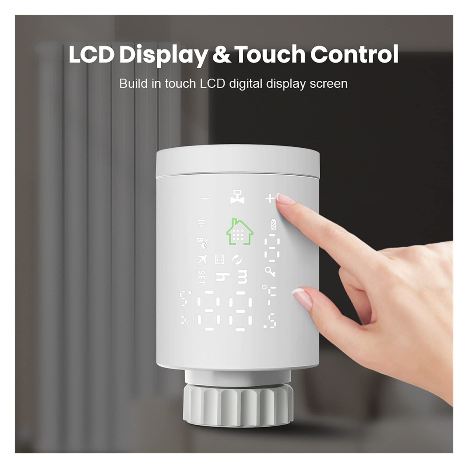 Termostat, Termometr Wewnętrzny Higrometr Cyfrowy Inteligentny Termostat Grzejnikowy Zawór Termostatyczny Z Wyświetlaczem LCD