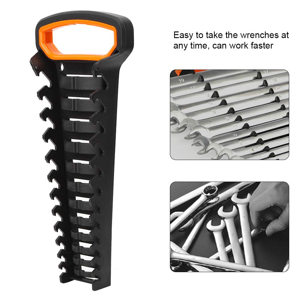 Wrench Holder Wrench Sorter Holder Organizer Rack Bracket Spanner Storage Tray Socket Wall Mounted Tool Self?Locking Function(31 * 15 * 8)