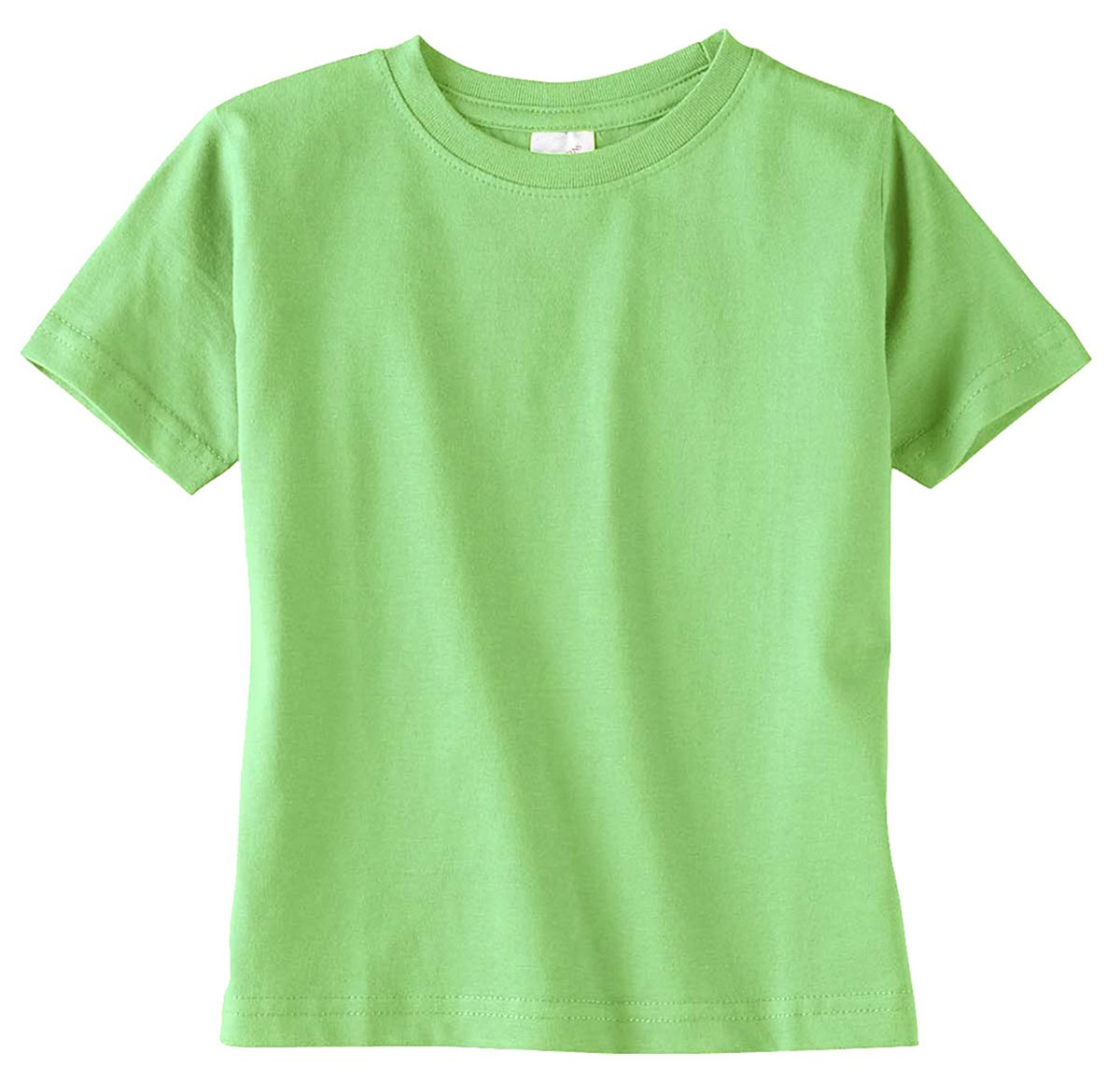 Rabbit Skins Toddler Soft Ribbed Crewneck Jersey T-Shirt, Key Lime, 5/6T