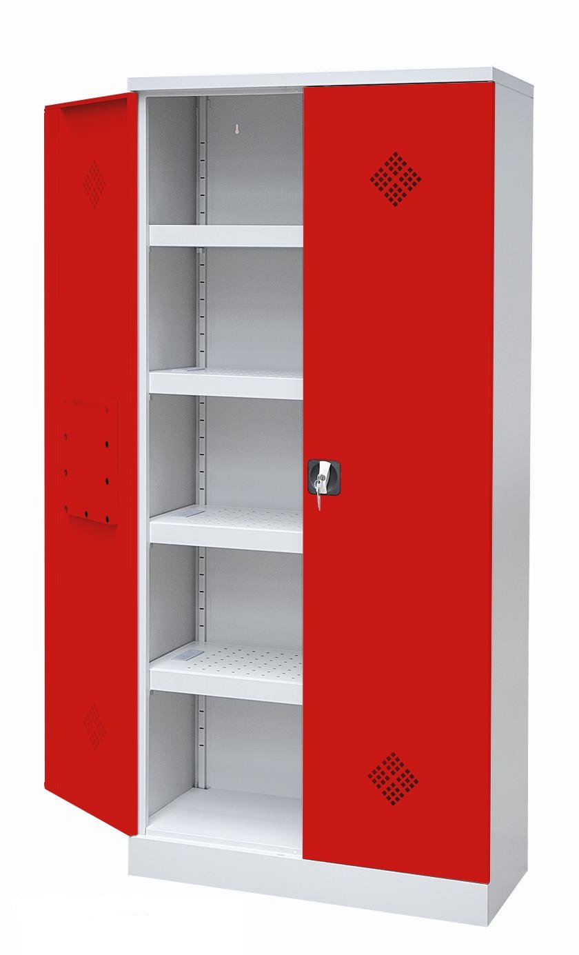 Lüllmann Umweltschrank komplett montiert Gefahrstoffschrank Pflanzenschutzschrank Chemikalienschrank Spritzmittelspind 566254 Rot 1950 x 920 x 420 mm (H x B x T)