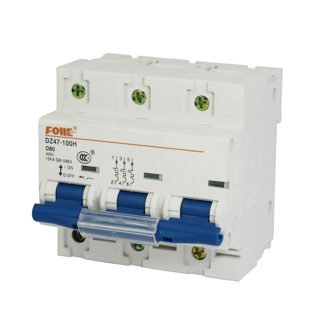 IEUMJNAT AC 400V 80A Three Poles Overload Protection MCB Mini Circuit Breaker