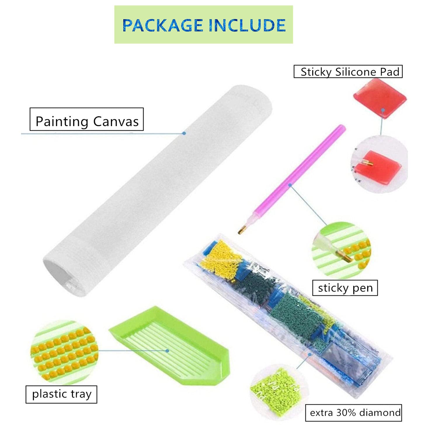 Kit per pittura a mosaico 5D per bambini, 6 pezzi, semplice fai da te, con strass, kit completo per pittura a mosaico con numeri, per bambini, senza cornice (18 x 18 cm)