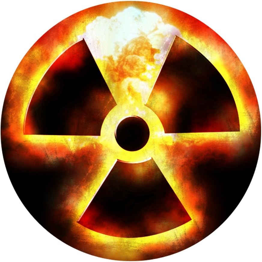 Atomic Radiation Hard Hat Stickers 4 Pack #HH010
