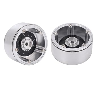 4pcs 2.2 Inches Metal Wheel Rims Hub with Break Disc for Axial SCX10 90046 1/10 RC Car