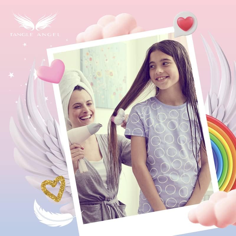 Miniatura 7 de Mini cepillo desenredante para niños, antiestático, suave, desenredante, para niñas, niños, cepillo desenredante para cabello húmedo, seco, rizado,