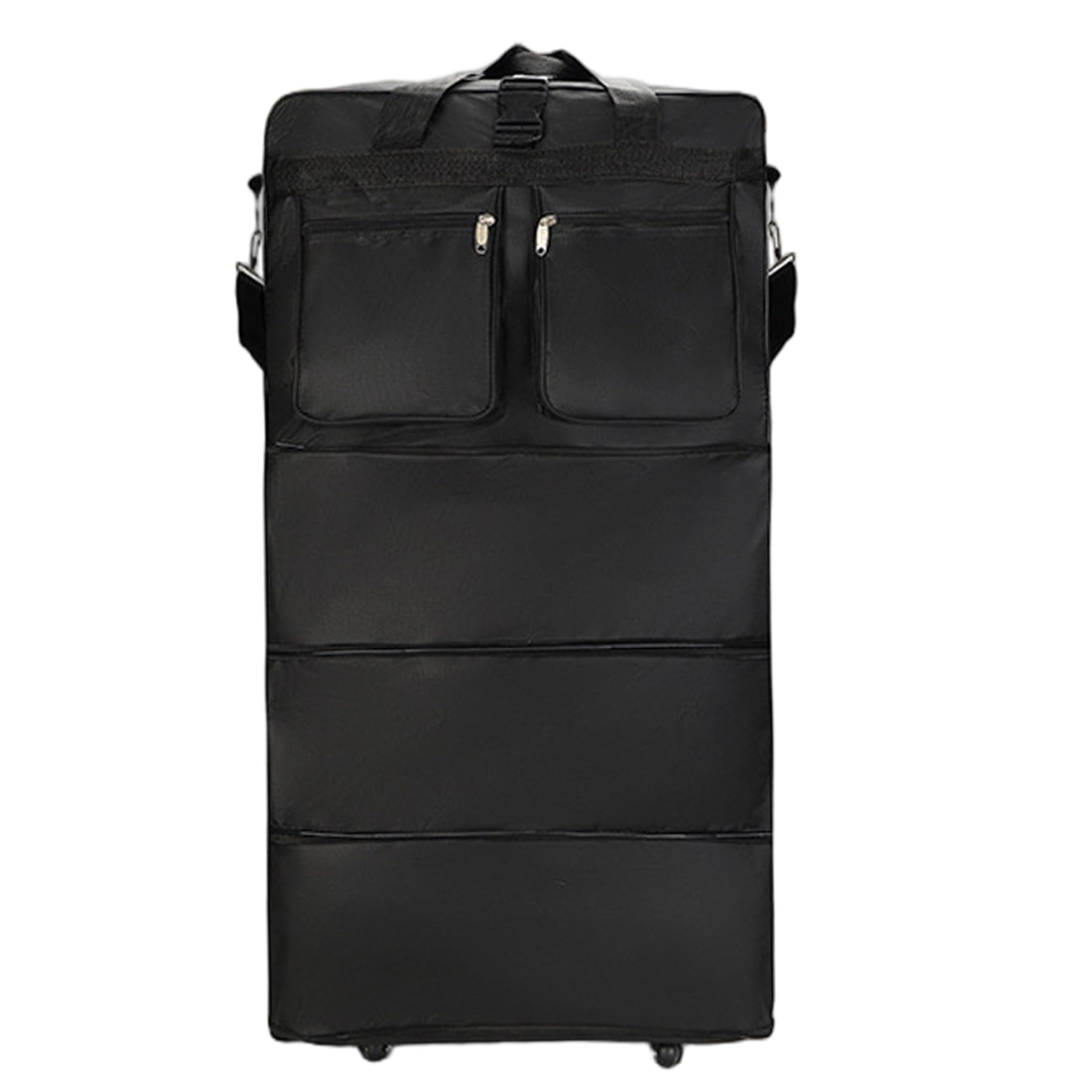 Bagagli pieghevoli, borsa da viaggio pieghevole impermeabile con valigia pieghevole a 3 livelli con maniglia per ruote e tracolla espandibile