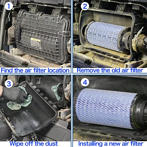 2882234 Air Filter Replacement for Polaris RZR 1000 XP/RZR 4 1000 XP/RZR XP Turbo/RZR Turbo XP4 2014 2015 2016 2017 2018 2019 2020 2021 2879520 with 2PCS