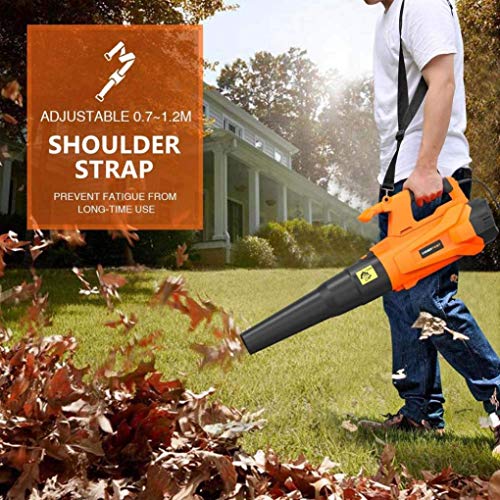 WANGLXST Cordless Leaf blower, Corded Electric Leaf Sweeper with Adjustable Shoulder Strap, Cord Retention and Auxiliay Handle 8 WANGLXST Cordless Leaf blower, Corded Electric Leaf Sweeper with Adjustable Shoulder Strap, Cord Retention and Auxiliay Handle - Image 8