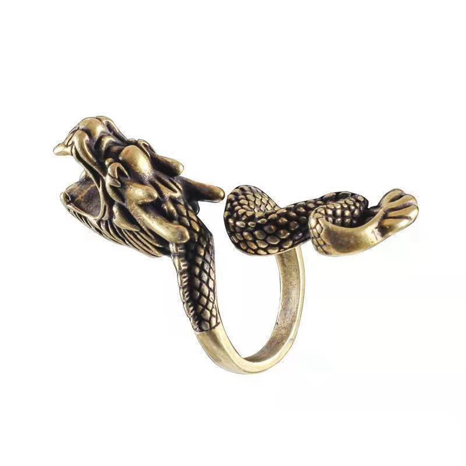 Worparsen Cigarette Holder Ring Skin-Touching Dragonfly Shape Adjustable Smoking Cigarette Holder Ring Decorative Mouth Grip Dragon