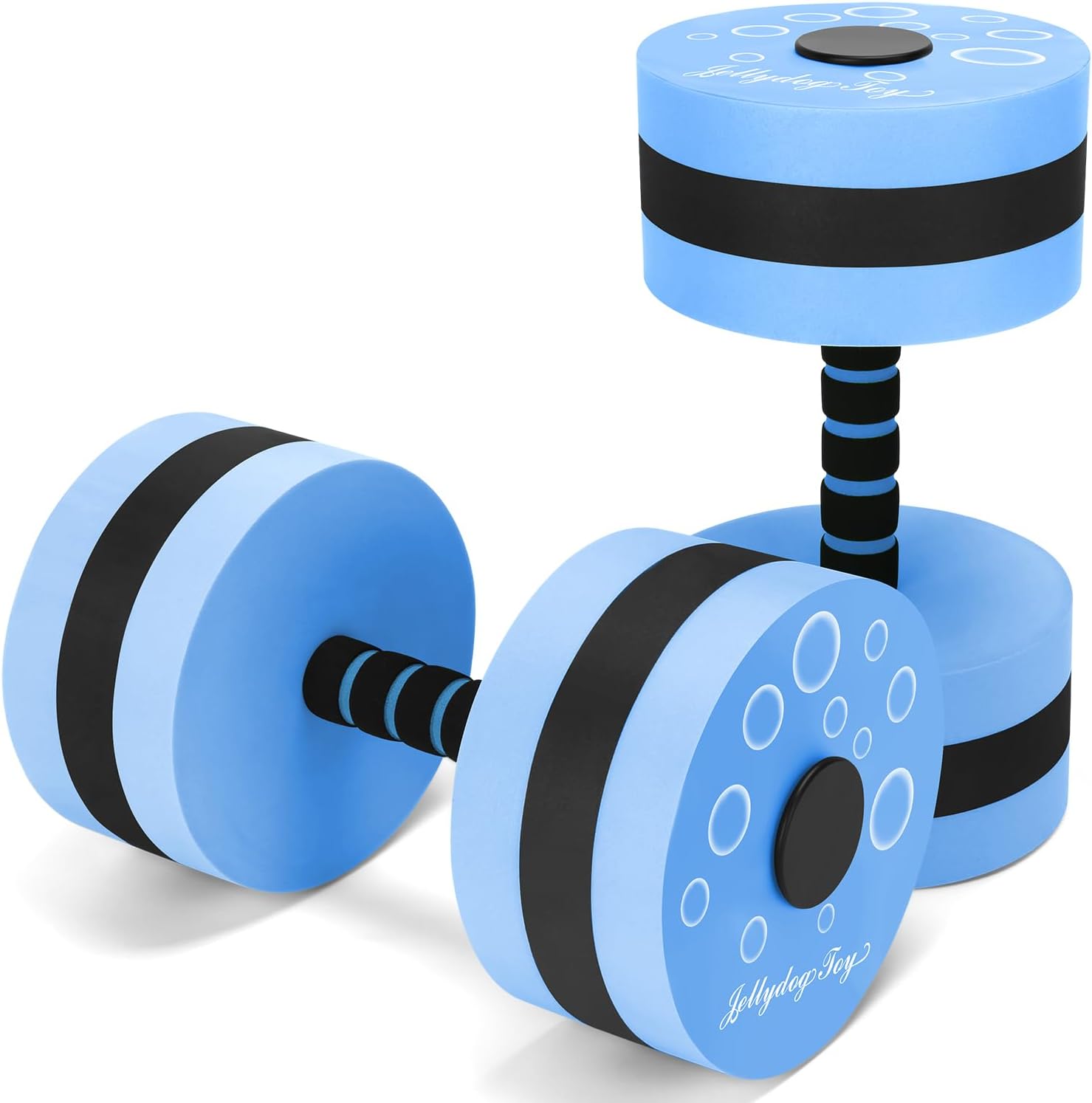 Aquatic Exercise Dumbbells, 2PCS Aqua Fitness Barbells, EVA-Foam Water Rings Dumbbell Set, Pool Weights Dumbbells Set for Water Aerobics Weight Loss, Pool Fitness, Water Exercise