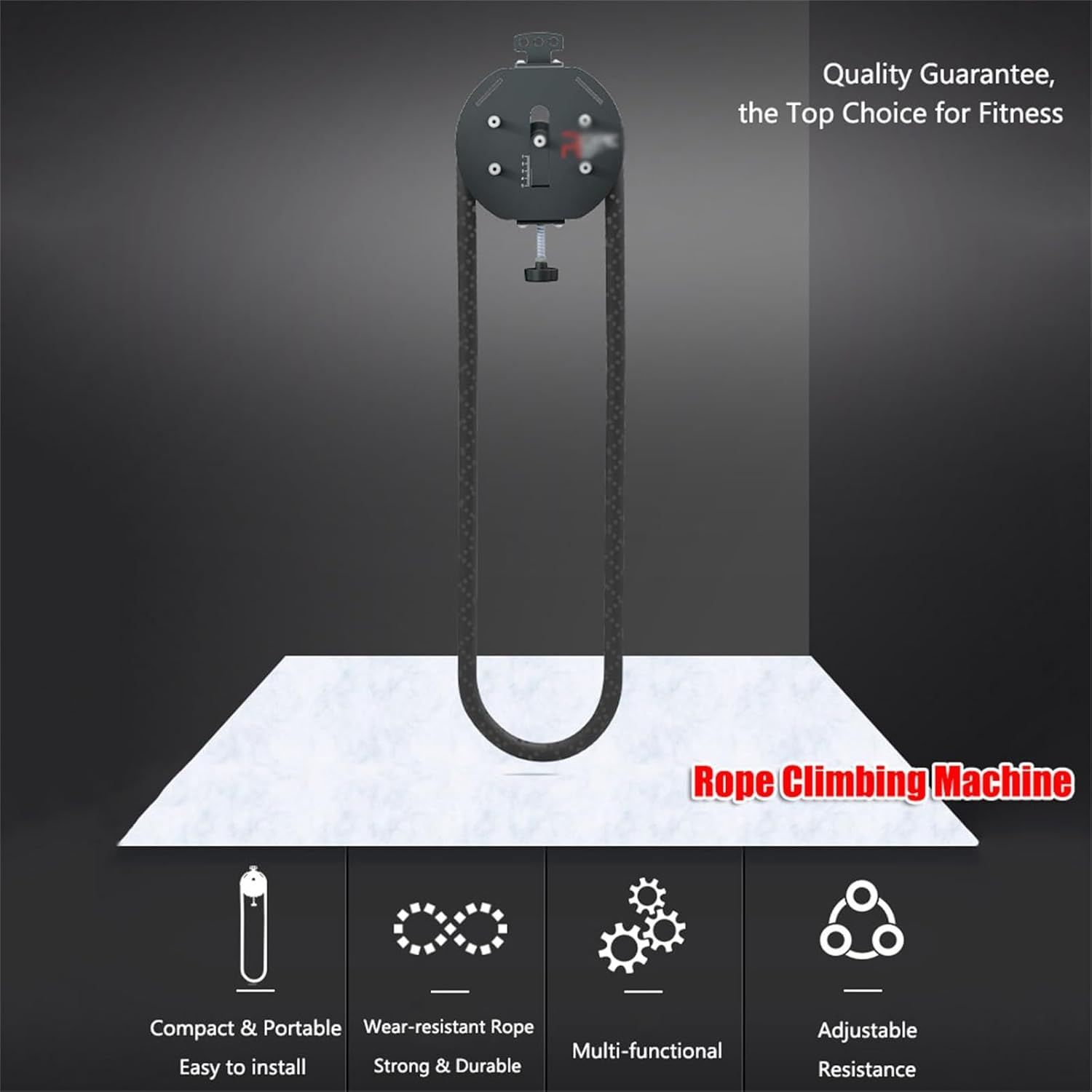 Endless Rope Trainer - Sistema di puleggia per allenamento di resistenza con corda in nylon ad anello chiuso da 4,6 m, per palestra a casa e allenamenti a intervalli