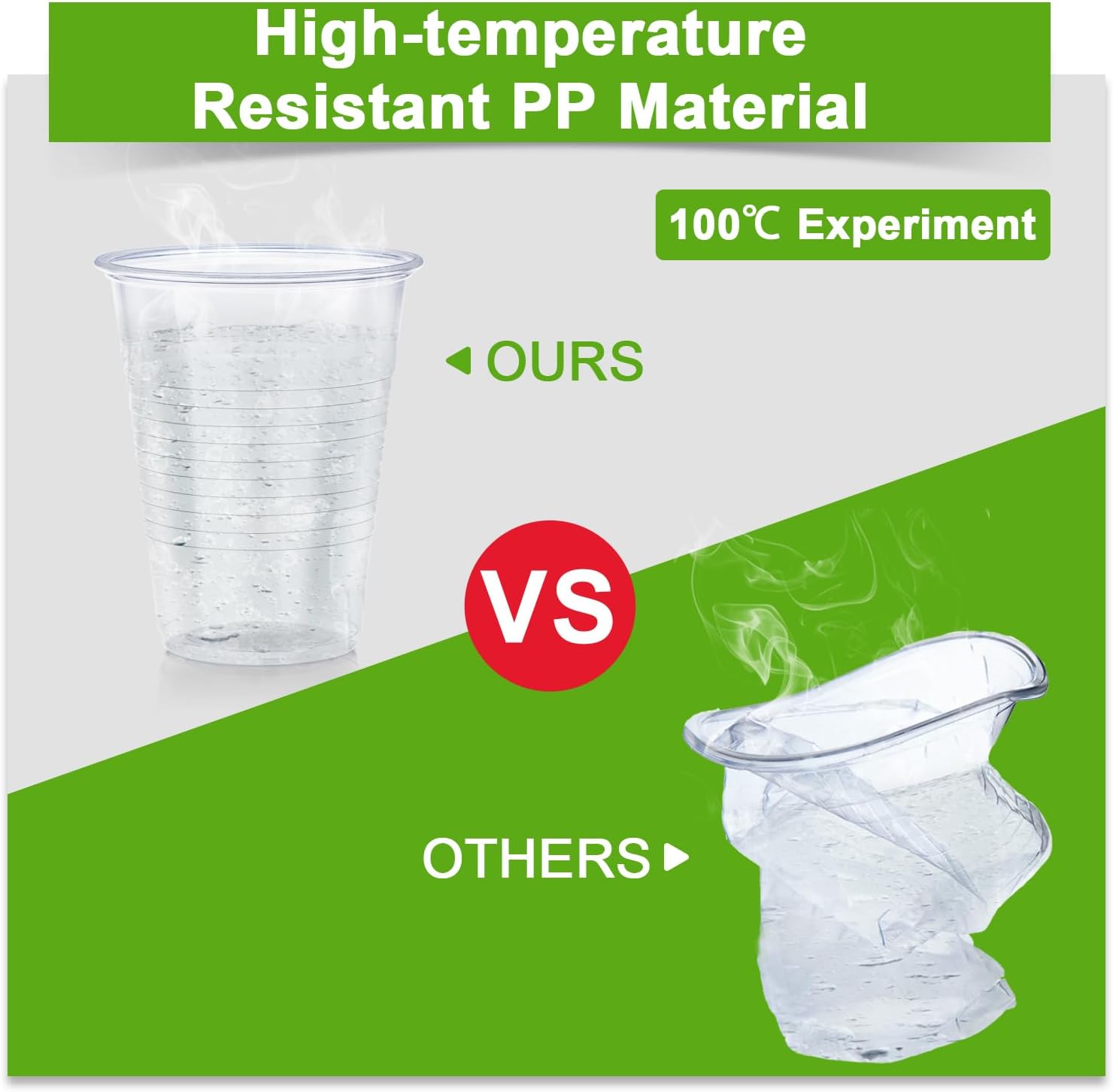 Huifany 9 oz Plastic Cups Disposable, 200 Pack Plastic Clear Drinking Cups for Party, Wedding, Graduation, Travel, Holiday, Events, Birthday