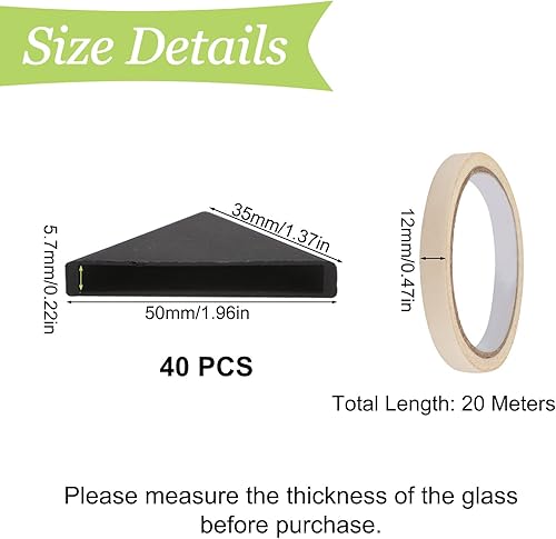 Miniatura 2 de Protector de esquina triangular, 40 unidades, protector de esquina de vidrio de plástico, protector de esquina de vidrio, protectores de esquina