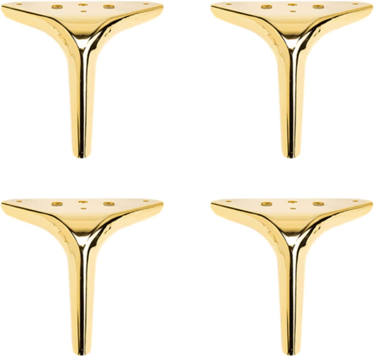 Patas triangulares de metal modernas y minimalistas para muebles, patas de soporte para sofá, patas de gabinete de TV, patas de mesita de noche,