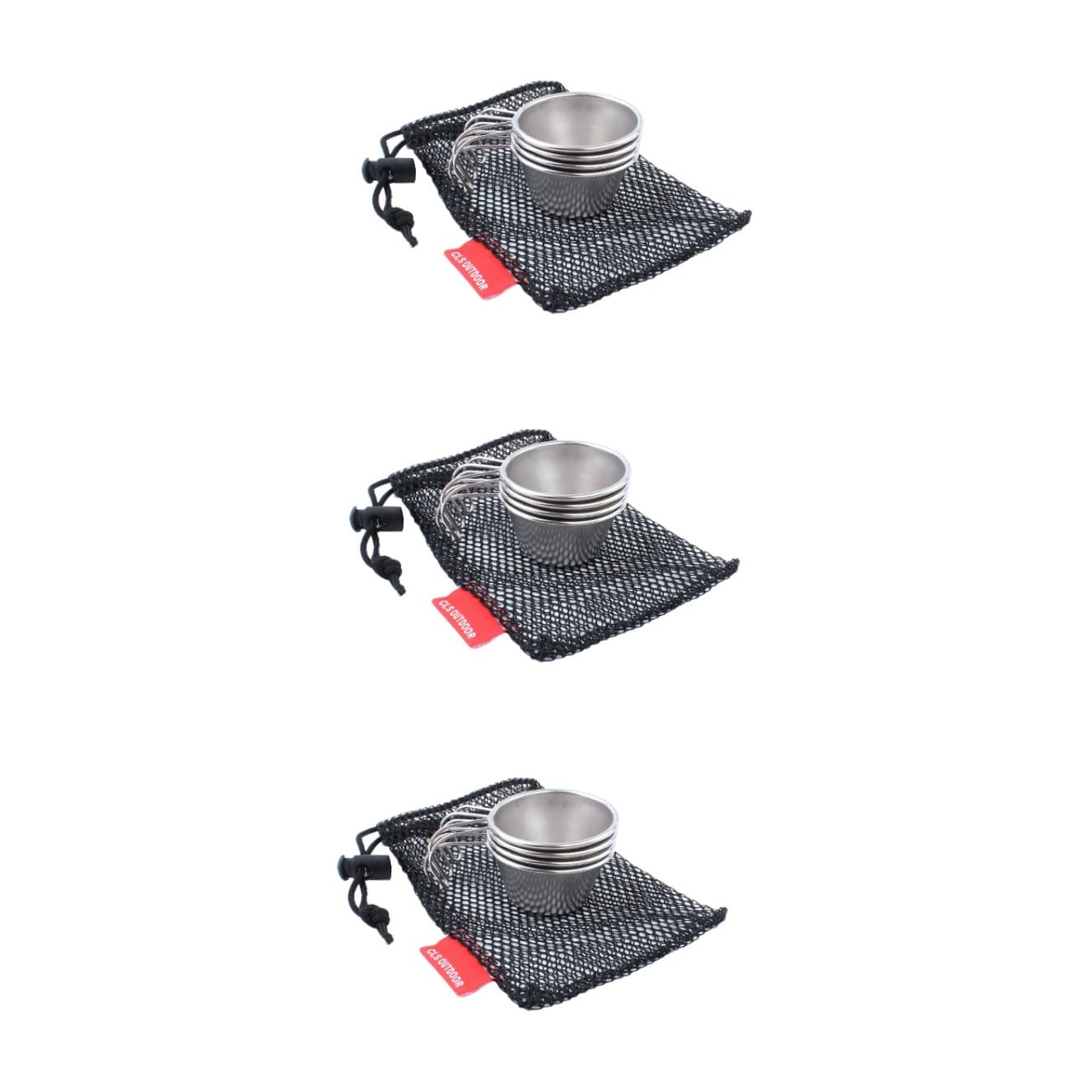 Cabilock 3 Juegos 4 Piezas Copa de Vino de Acero Inoxidable Copa de Camping Vasos de Viaje cámping Tazas Senderismo Tazas de Vasos de Vino de Acero Inoxidable Mini Copa de Vino con asa