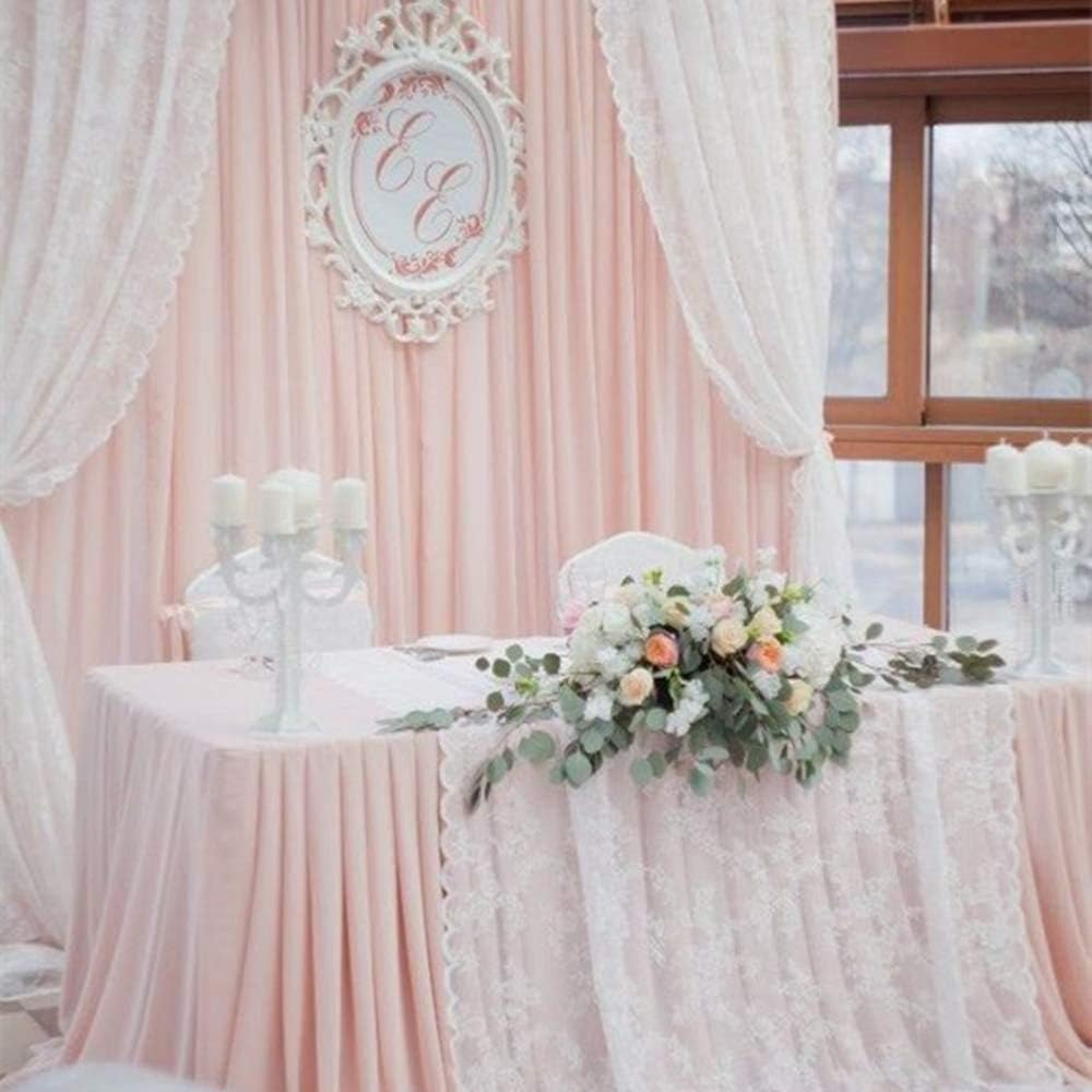 Best Cyber Monday 🔥 White Lace Tablecloth Rectangle 10 Pieces 60x120 Inch Embroidered Lace Rustic Table Cover for Birthday Party Wedding Baby Bridal Shower