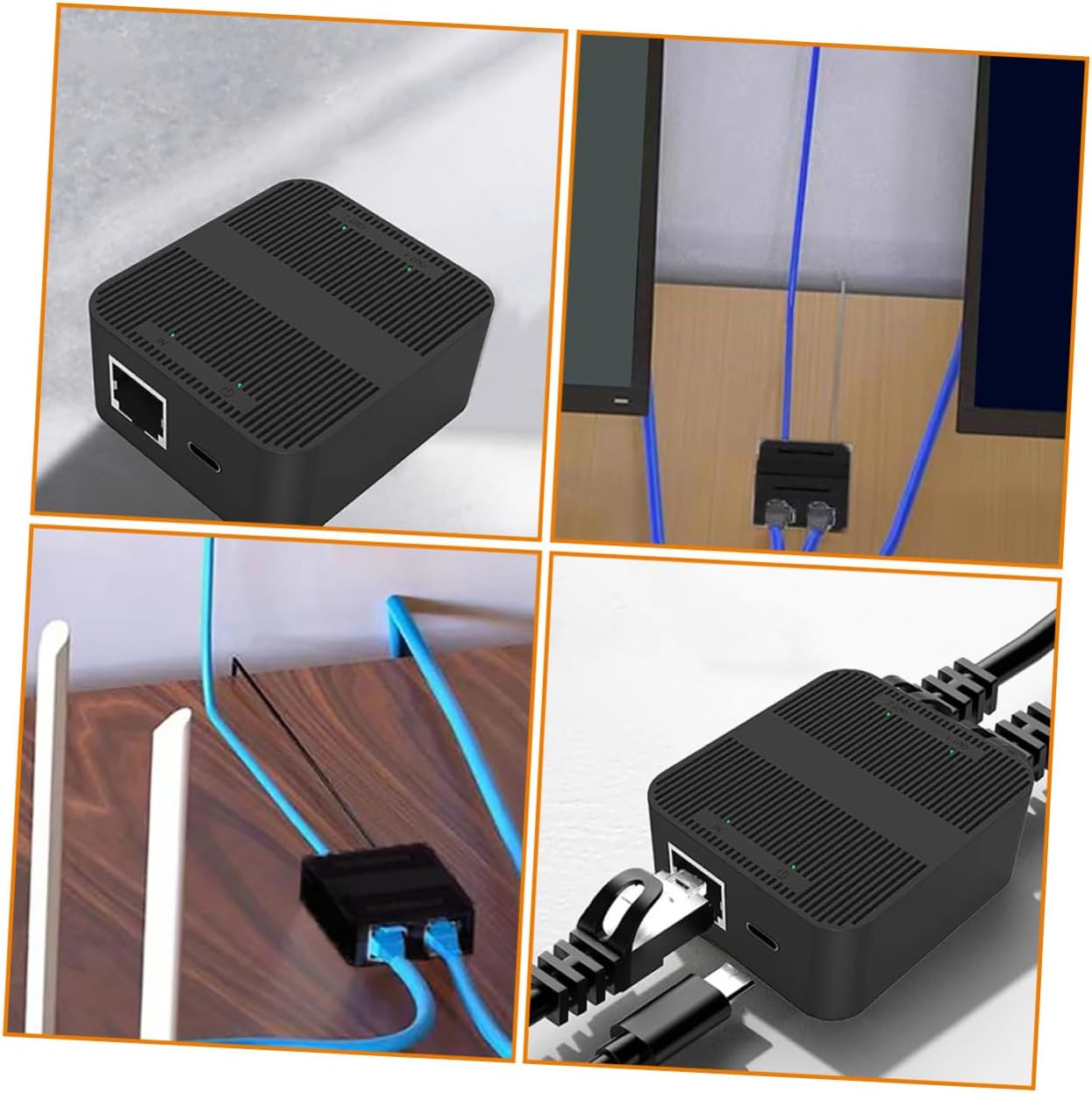 OSALADI Ethernet Splitter to Network Adapter High Speed Mbps Easy Install Splitter Box