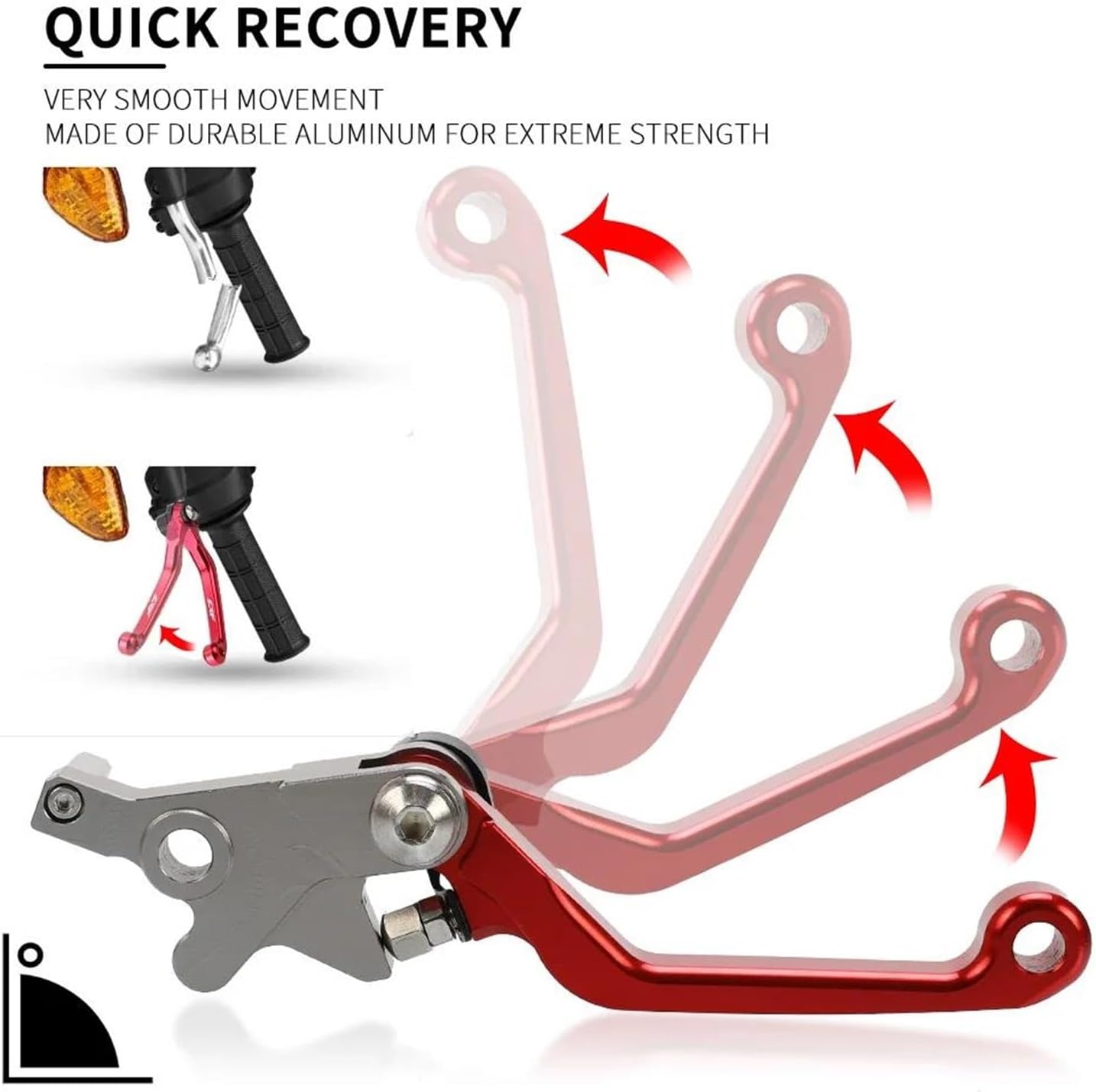 for Honda XR230 XR250 XR400 Motard XR650R Motorcoss Pit SUV Pivot Collapsible Brake Clutch Lever Handle Accessories(Style F)