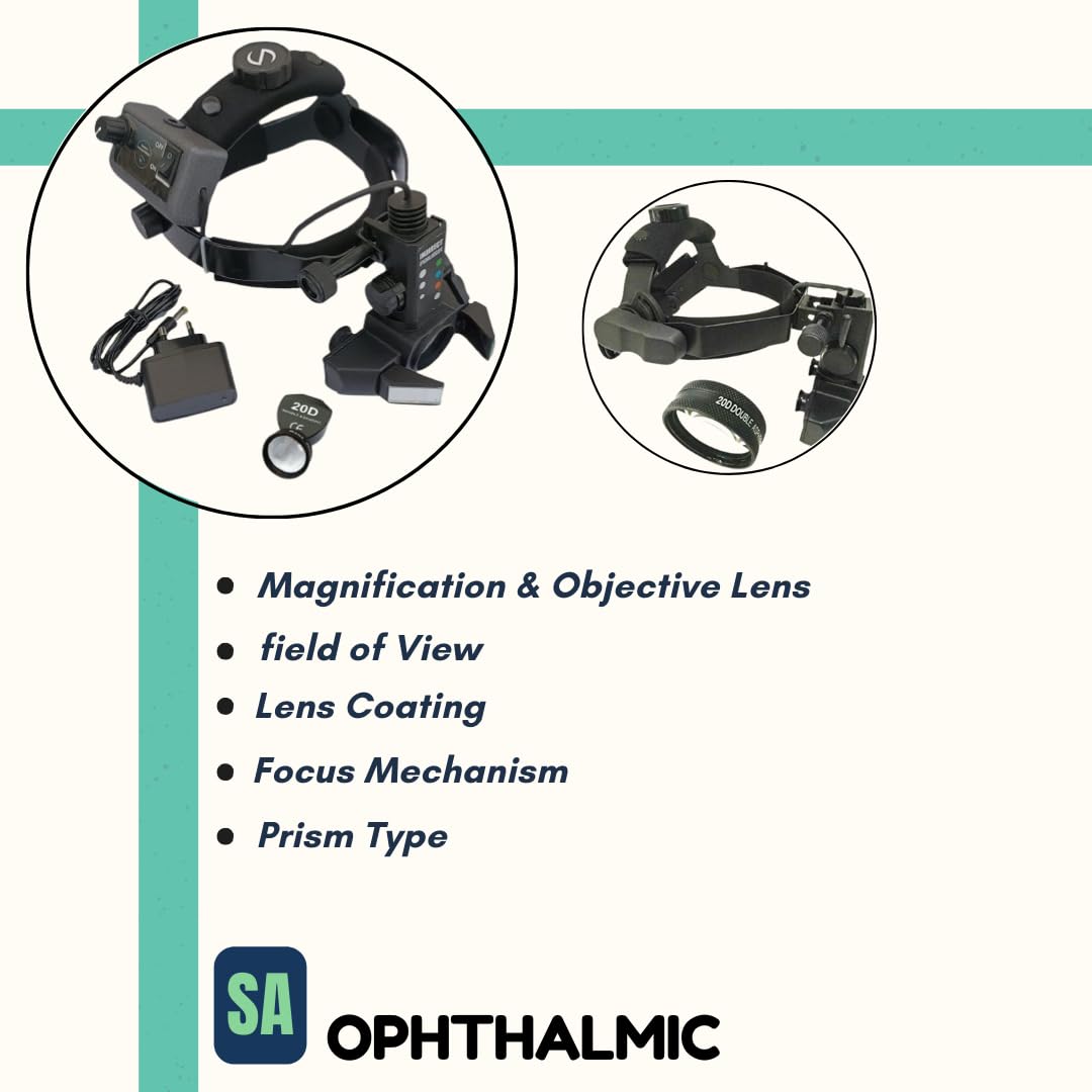 SA OPHTHALMIC Indian Binocular Indirect Ophthalmoscope With 20 D Lens - Image 6 thumbnail