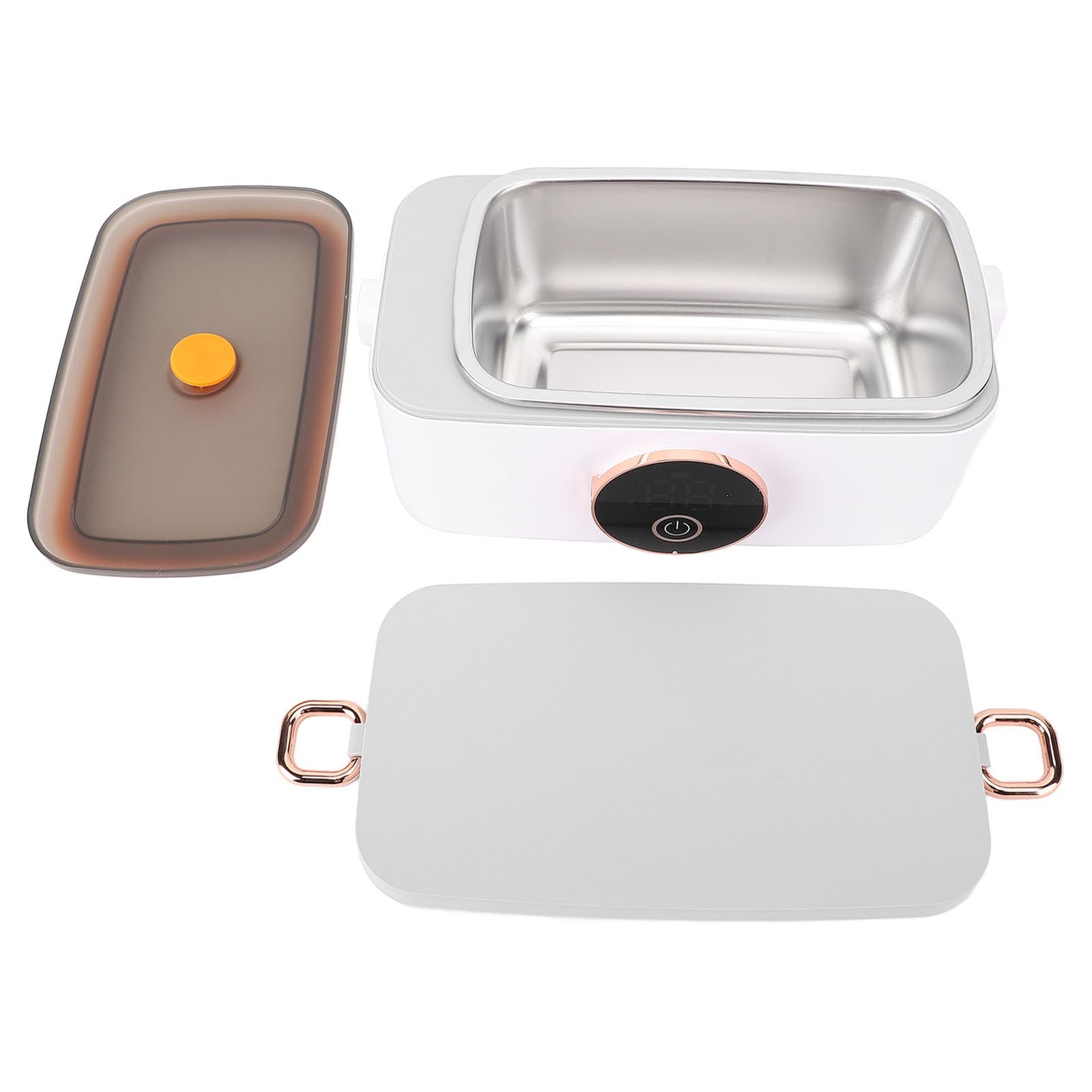 Lunch Box Riscaldato Lunch Box Elettrico Autoriscaldante Alimentato a Batteria da Lavoro Scaldavivande Portatile per Campeggiatori