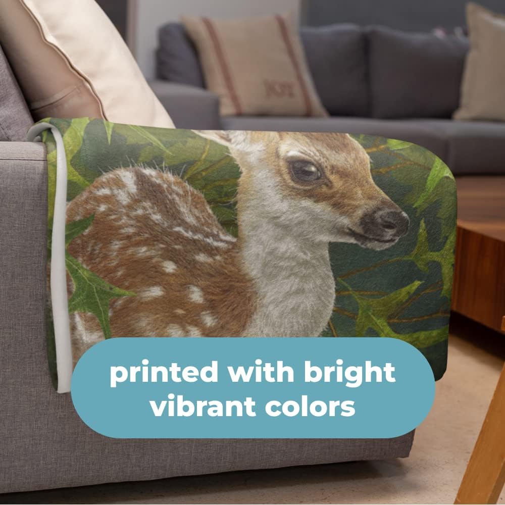 Forest Fawn Kids Full Size Fleece Blanket