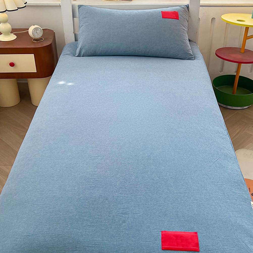 Blueb,100x200cmTWIN, 100% Cotton Futon Floor Mattress Cover with Zipper Traditional Japanese Floor Mattress Futon Cover Dustproof Mattress Protector Futon Slipcover for Bedroom Dormitory
