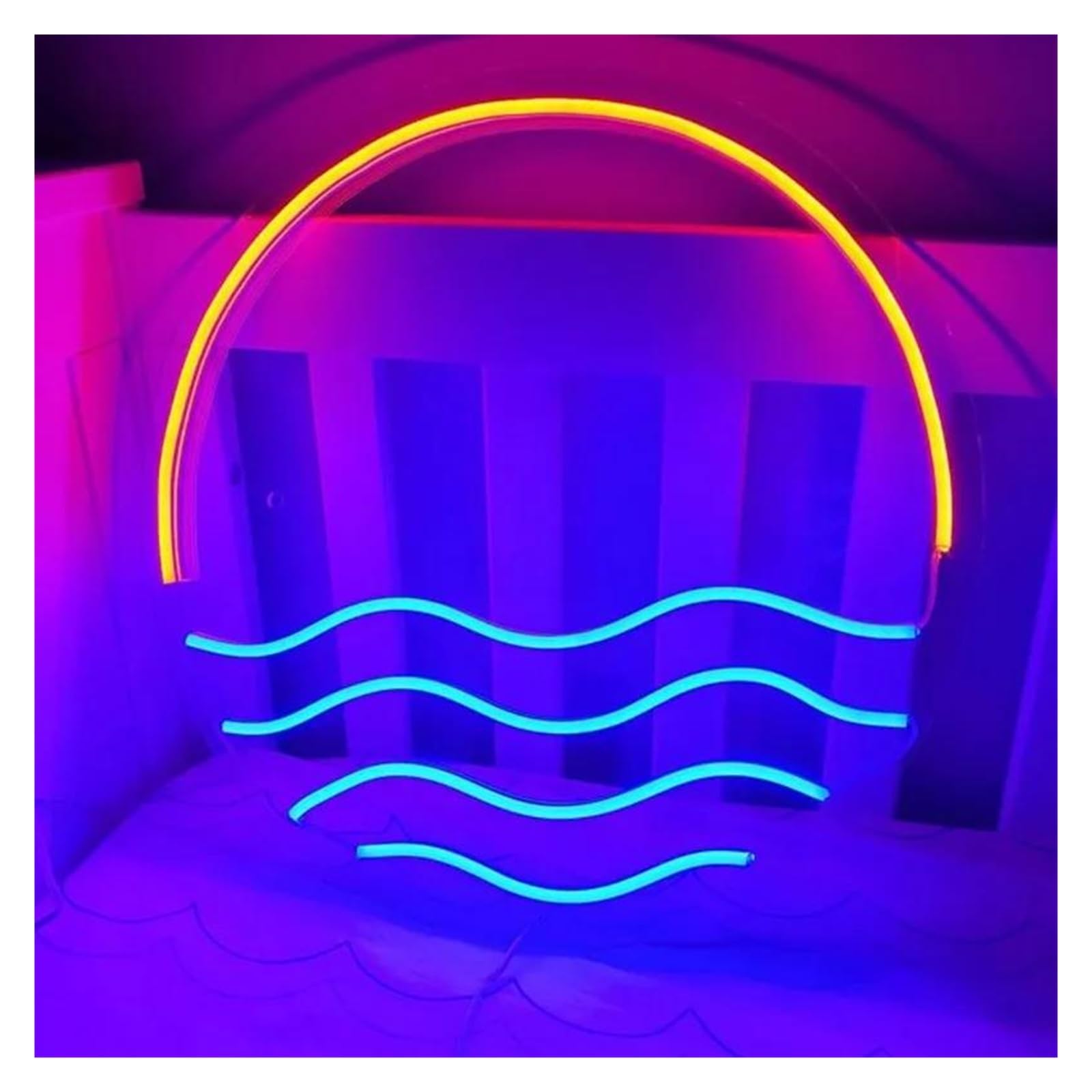 néon signe Lumières De Décoration Murale Faites À La Main Pour Le Salon, La Cuisine USB Alimentée Pour L'humeur Romantique 30x30cm(UNE)