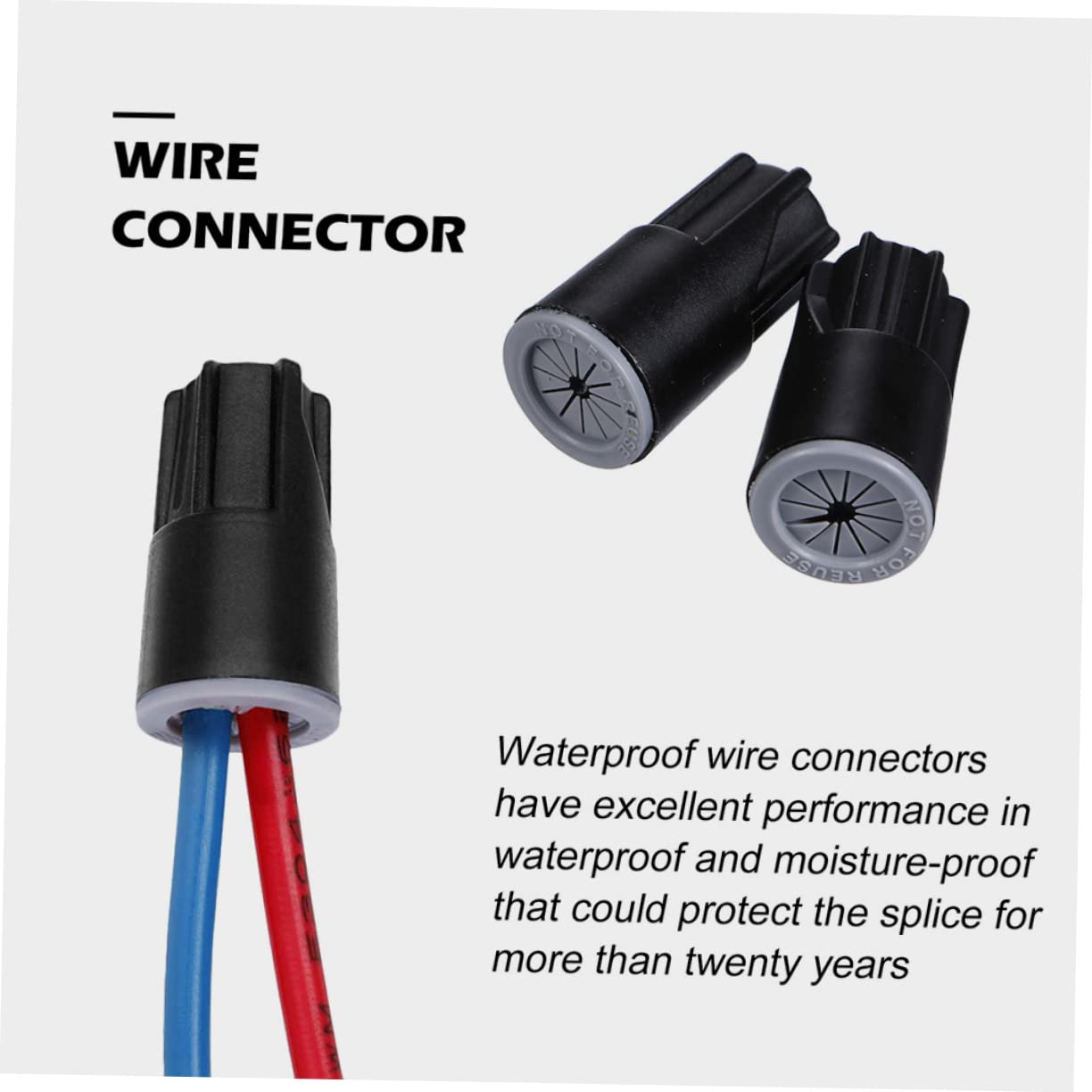 Gatuida 150 Piezas Tapa de engaste impermeable terminal de cable conector impermeable conector de cable conectores de cable a prueba de agua cable eléctrico conector eléctrico