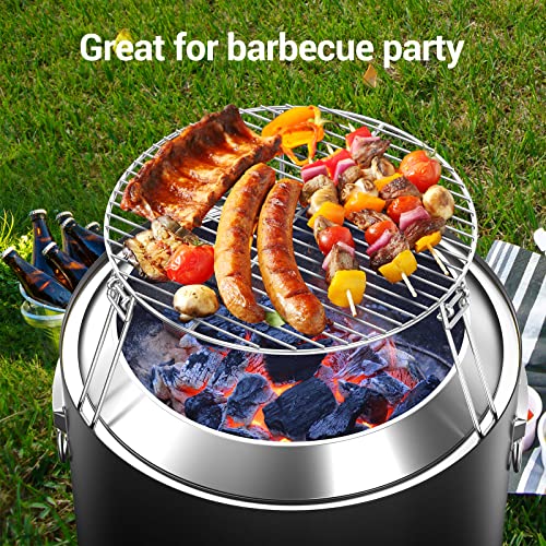Rock&Rocker Firepit Cooking Grate, 19" Stainless Steel Grill Grate For Bonfire Smokeless Firepit, For Outdoor Bbq Camping Fire Pit #TOP2