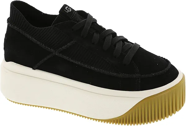 UGG Women's EZ-DUZZIT LACE Sneaker, Black, 8