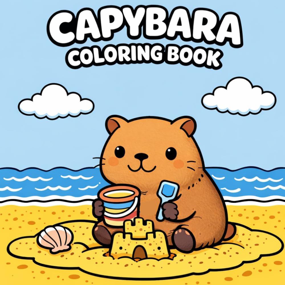 Capybara Coloring Book: Cute, Cozy, and Fun Pages to Color