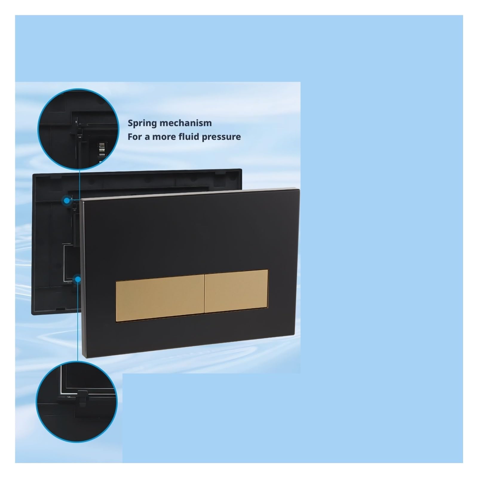 Compatible For Geberit, Bouton De Chasse D'eau Noir