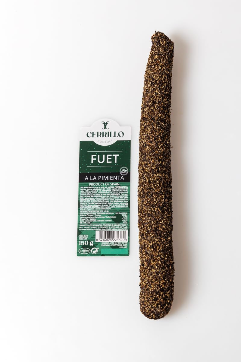 Cerrillo Fuet a la Pimienta - spanische gereifte Salami im Pfeffermantel (1 x 150 gr)
