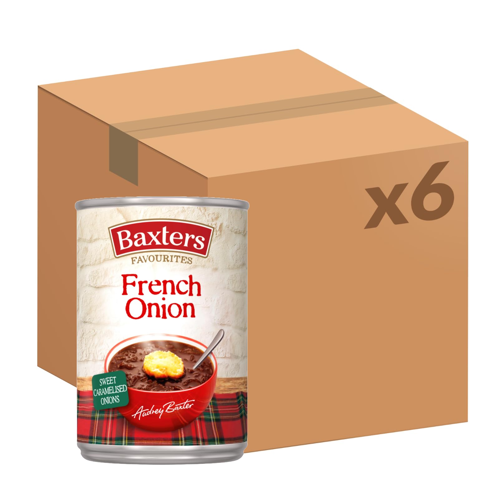 BaxtersFavourites French Onion Soup, Vegetarian, Ready-to-Eat Tinned Soup, 400 g (Pack of 6 Tins)