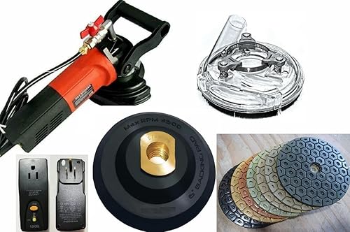 Pulidor húmedo de velocidad variable de 7 pulgadas, almohadilla de pulido de diamante de 7 pulgadas, almohadilla de pulido de hormigón, granito,