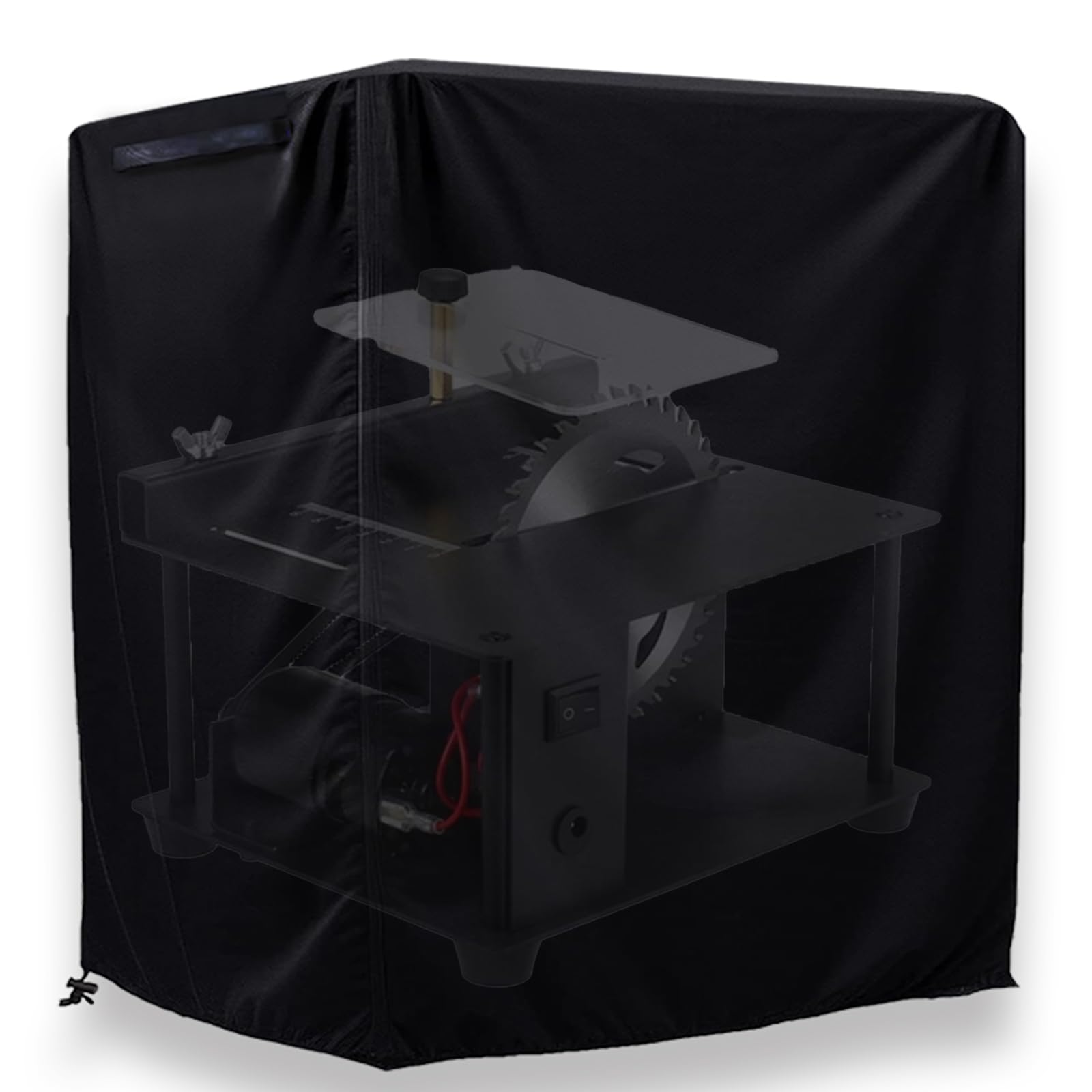 Table Saw Cover, Heavy Duty 420D Waterproof Dustproof Miter Saw Protector for Jobsite & Workshop (Black,35"W x 27"D x 38"H)