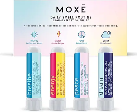 MOXE Daily Aromatherapy Nasal Inhalers Set, All Day...