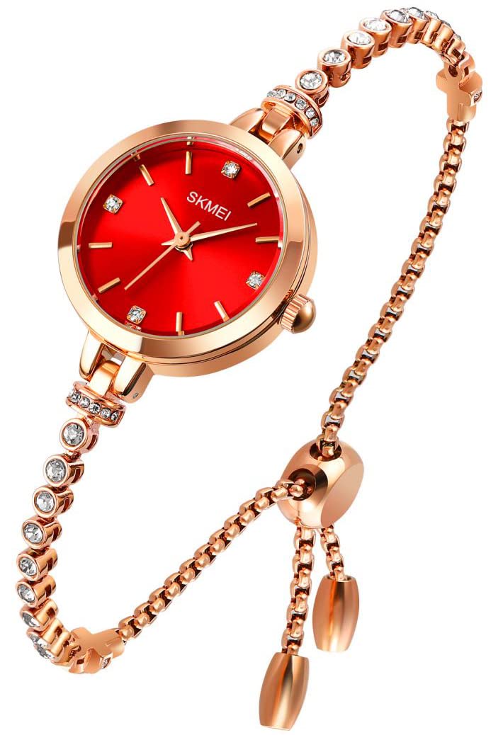 XCZAP Fashion Women Analog Quartz Watch Mosaic with Diamonds Bracelet Dress Watch for Female Waterproof Wristwatch, X-Red, Quartz Watch (B09JXSLF97) Amazon Price History, Amazon Price Tracker