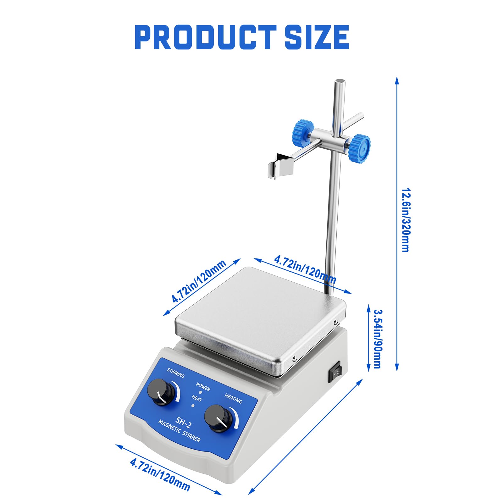 ANZESER Stirrer Hot Plate w/Stir Bar,100