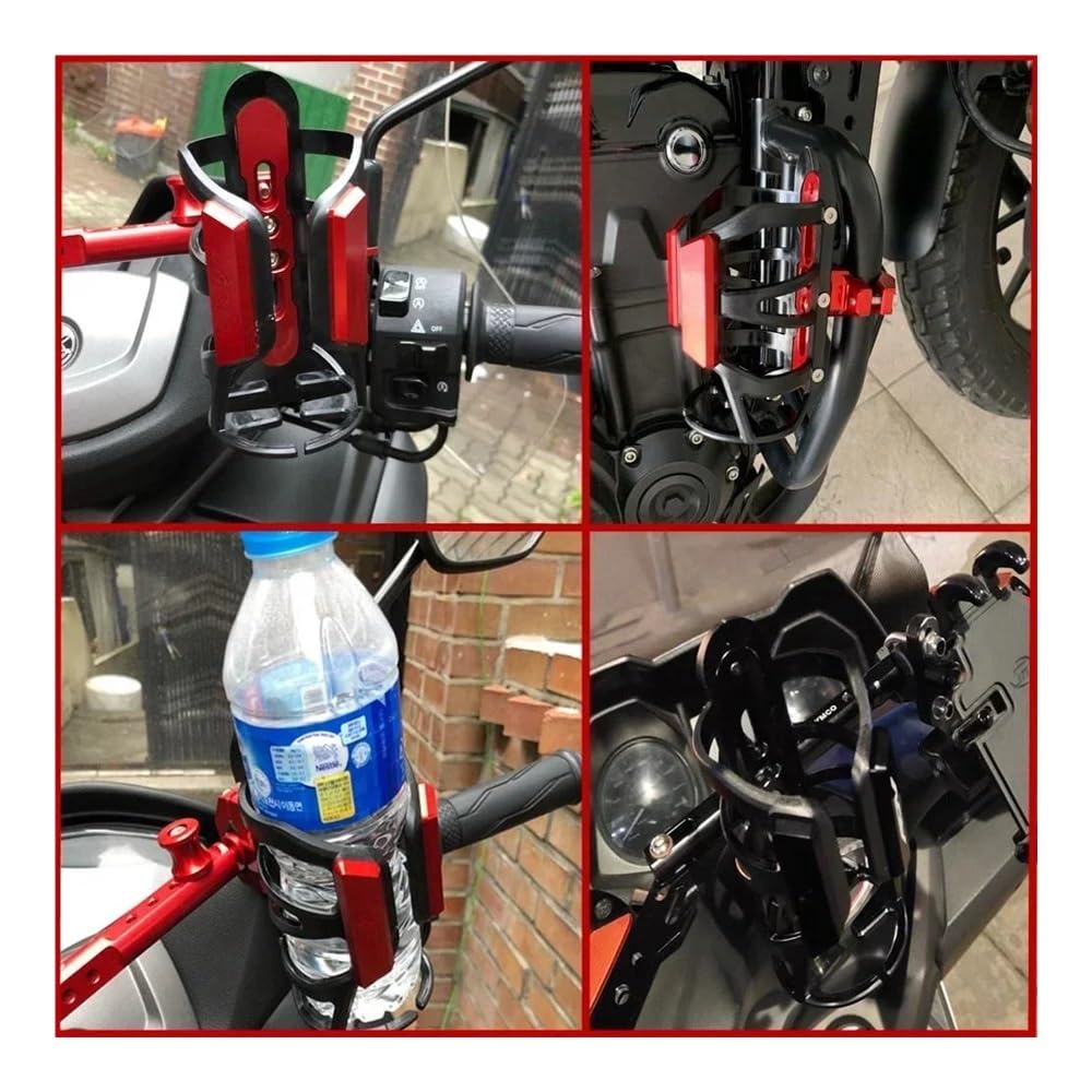 Für 110 CC110 Motorrad Wasser Kaffee & Tee Trinkbecher Flaschenhalter Aluminium Modifikation Zubehör Flaschenhalter(Color1)