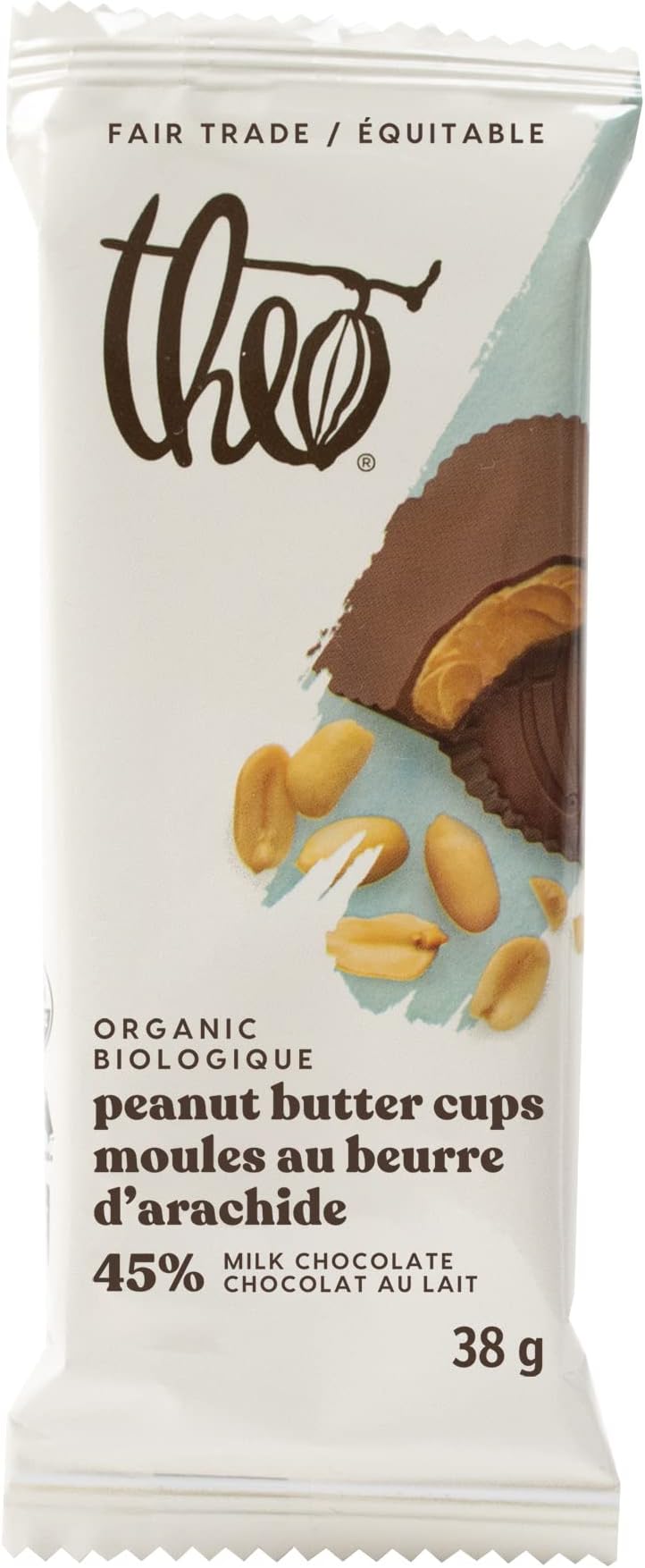 Theo Chocolate Dark Chocolate, Peanut Butter Cups (12x1.3 OZ)