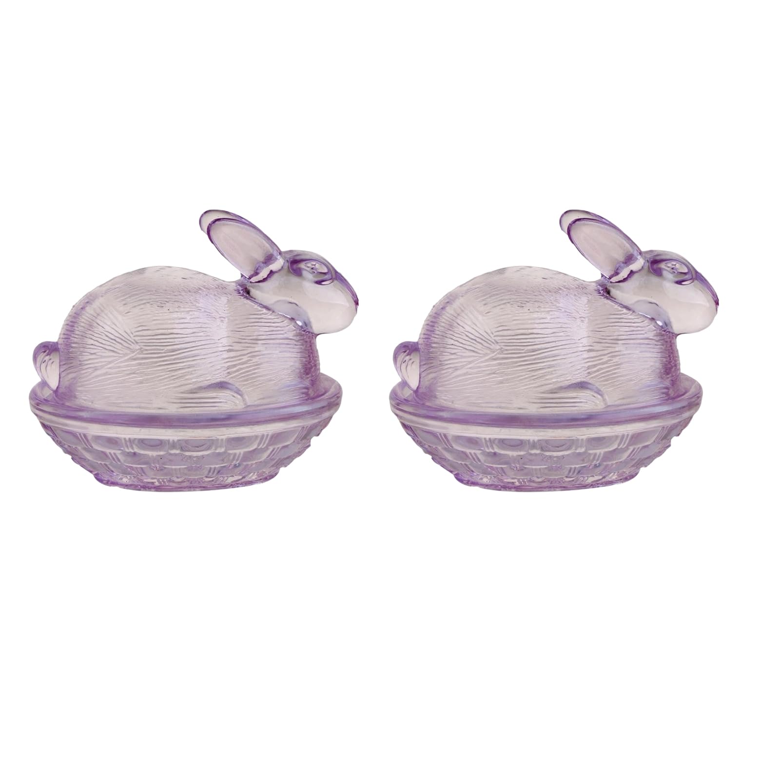 jiingekk Rabbits Glass Jar with Lid for Snacks and Home Decor Candy Container Glass Storage Jar